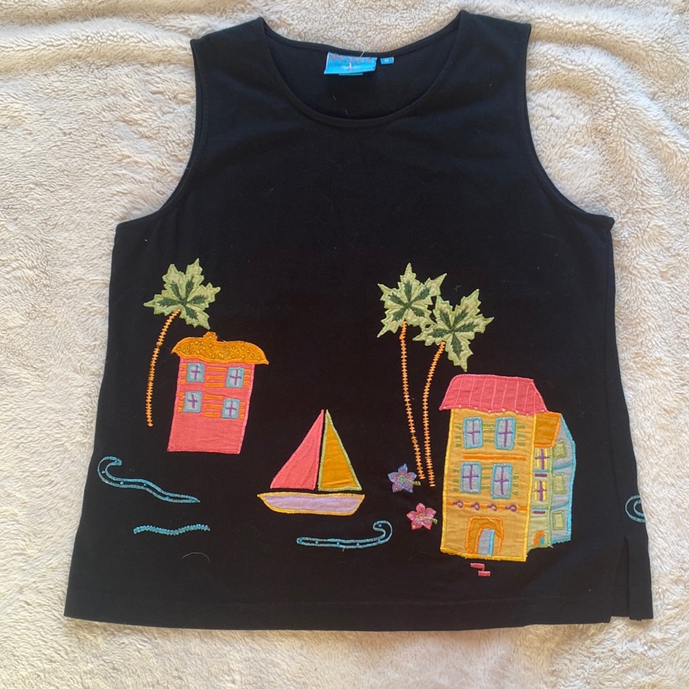 Embroidered Beach Tank